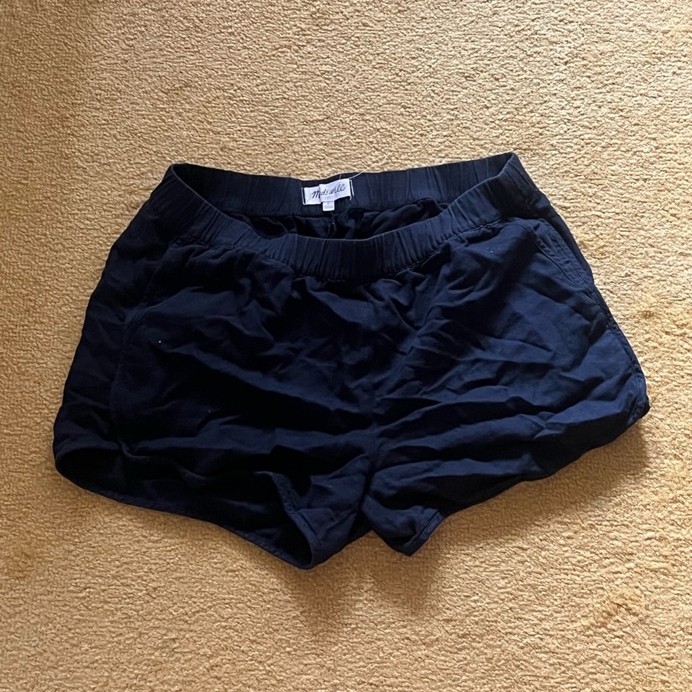 Madewell Black Athletic Shorts Lightweight Relaxed Fit